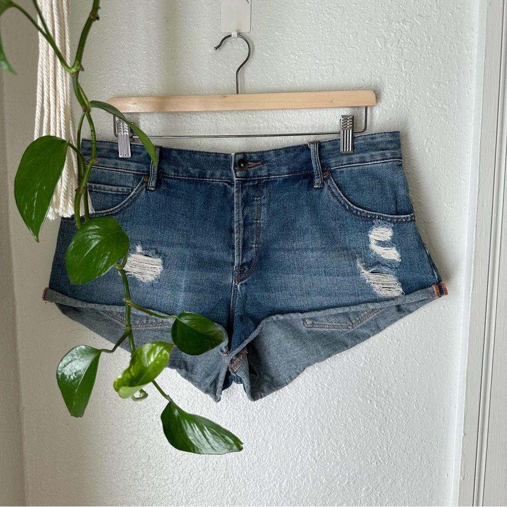 Roxy Mid Rise Jean Shorts